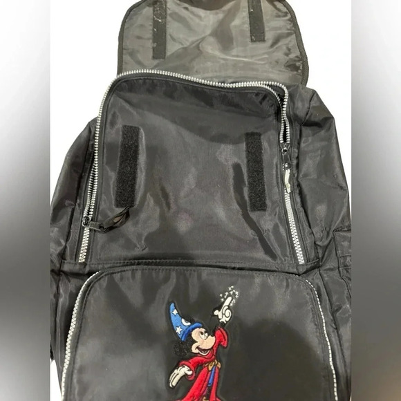 Walt Disney World Fantasia Mickey Mouse Embroidered Nylon Large Kids Backpack - Picture 4 of 9
